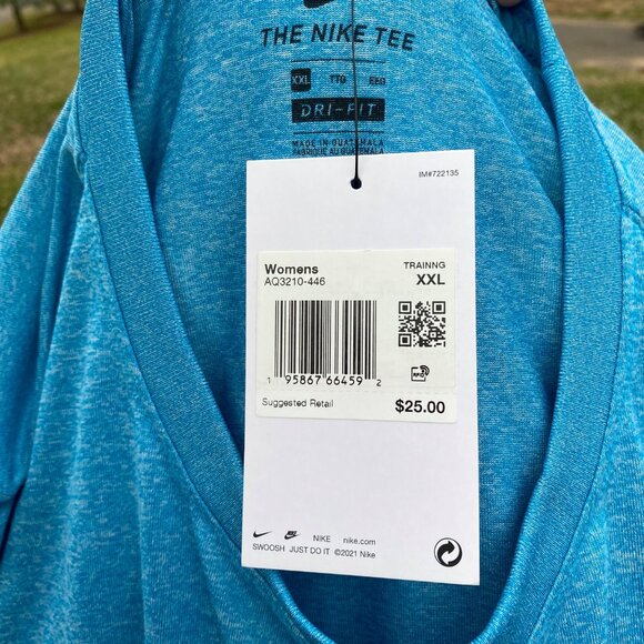 Nike Legend Training T Shirt Women's Dri Fit Athletic Gym Tee AQ3210  XXL Blue - Picture 2 of 12